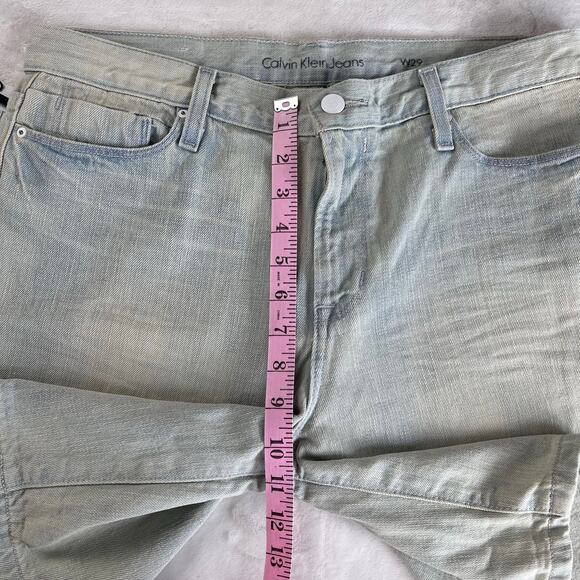 Calvin Klein jean shorts Jorts Women’s sz 29 Denim Stonewash NWT Casper Blue - Picture 6 of 9